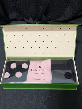 kate spade Black & Light Pink Cozy Low Cut Sock Set